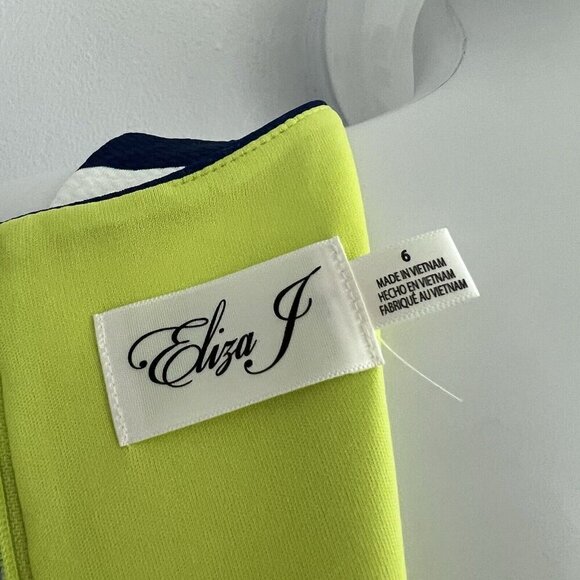 Eliza J Shift Nautical shell Dress size 6 blue green Coast NWT - Picture 10 of 12